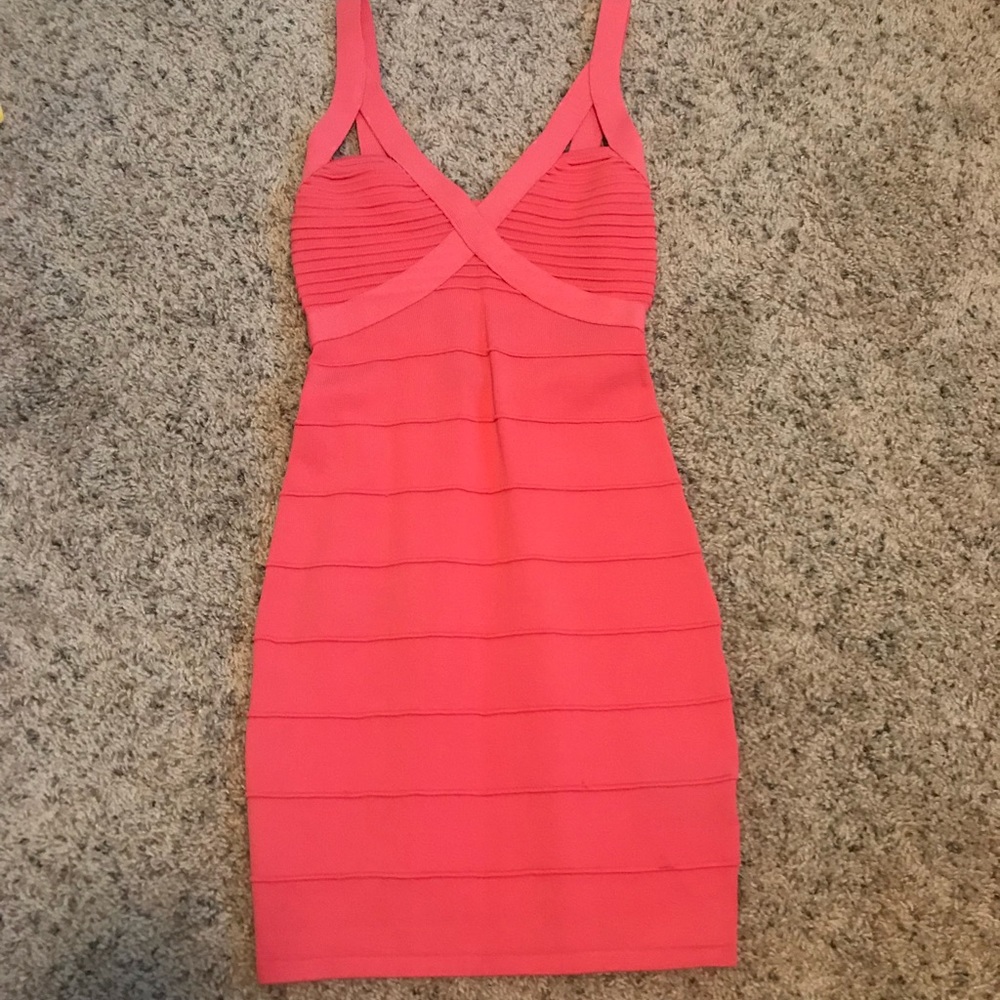 Brand New With Tags Coral Bebe Bandage Dress